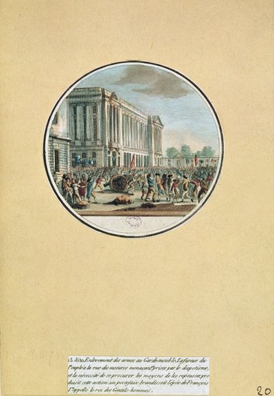 Die Beschlagnahme von Waffen aus dem Garde-Meuble de Paris, 13. Juli 1789 von French School